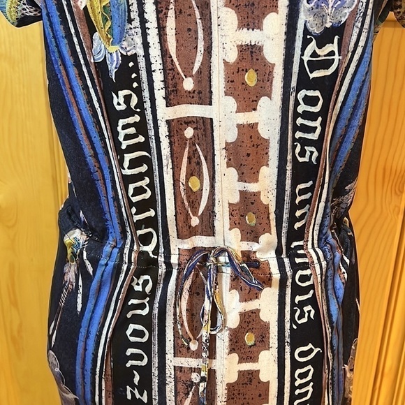 Rochas Silk Midi Short Sleeve Dress Sz-44/8 - Picture 9 of 14